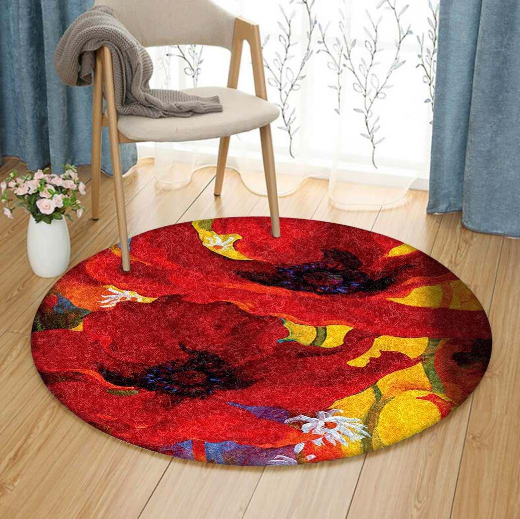 Flower Round Rug