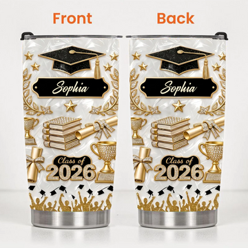 Shining Graduation Customized Thermos Cup - Personalized Name - Gift For Graduates