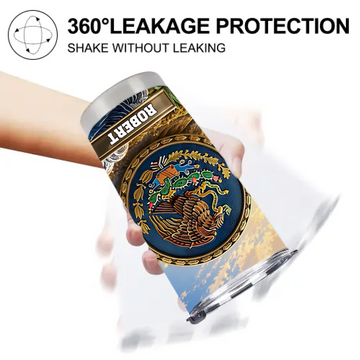 Customized Mexican Eagle Thermos Cup - Personalized Name - Father's Day Gift For Dad, Husband, Grandpa