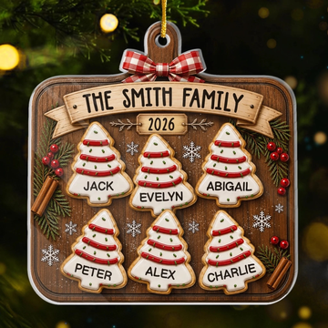 Custom Acrylic Ornament Personalized Christmas Birthday Gifts For Mom Dad Brother Sister Baked With Love