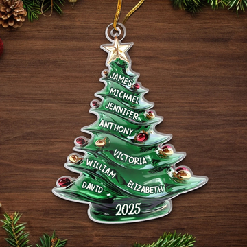 Custom Acrylic Ornament - Personalized Christmas Birthday Gifts For Mom, Dad, Brother, Sister, Kids - Together We Create Christmas Magic