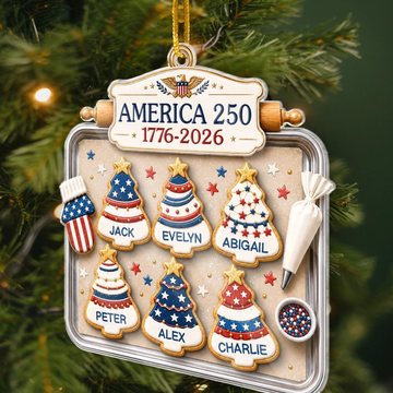 Custom Acrylic Ornament Personalized America 250Th Anniversary Christmas Gifts For Mom Dad Brother Sister Home Of The Sweet Free