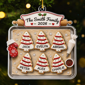 Custom Acrylic Ornament Personalized Christmas Birthday Gifts For Mom Dad Brother Sister Joy Feels Like Family