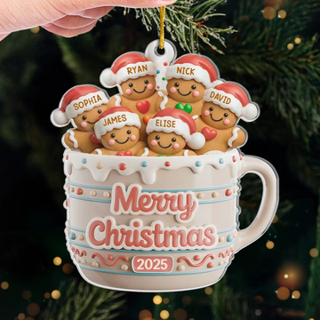 Custom Acrylic Ornament Personalized Christmas Birthday Gifts For Mom Dad Brother Sister Kids Cookie Crew Forever