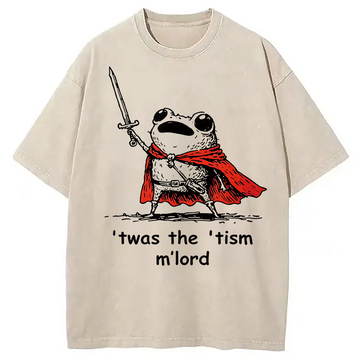 Personality fashion Twas The Tism M Lord Meme Washed T-Shirt