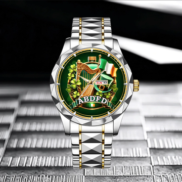 Customized Mountain Ireland Watch Dial - Personalized Name - Gift for Ireland Lover, Ireland Fans _ Travel