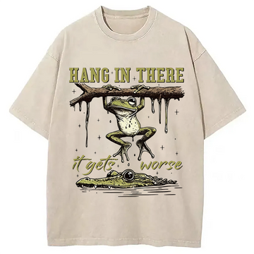 Personality fashion Hang In There Washed T-Shirt
