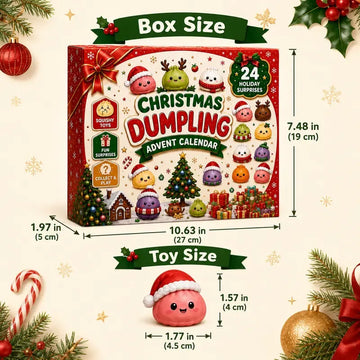 Christmas Squishy Dumplings Advent Calendar 2026, 24 Days Christmas Countdown Calendar with Cute Squishy Dumplings, Surprises Sensory Fidget Toys for Adult, Christmas Party Favors Gift