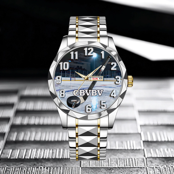 Customized Ice Hockey-themed Watch - Personalized Name - Gift for Ice Hockey Player, Ice Hockey Enthusiast