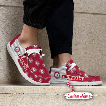 NCAA Alabama Crimson Tide Custom Name Hey Dude Shoes 19 M22