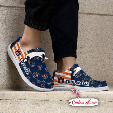 NCAA Auburn Tigers Custom Name Hey Dude Shoes 19 M22