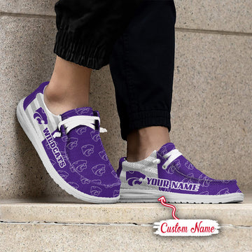 NCAA Kansas State Wildcats Custom Name Hey Dude Shoes 19 M22