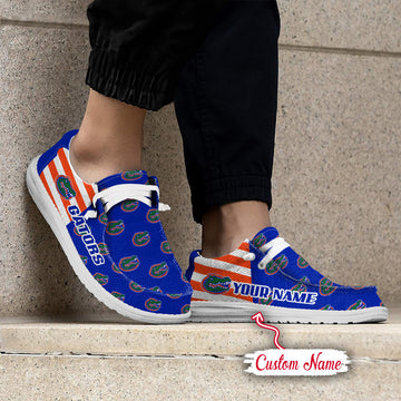 NCAA Florida Gators Custom Name Hey Dude Shoes 19 M22