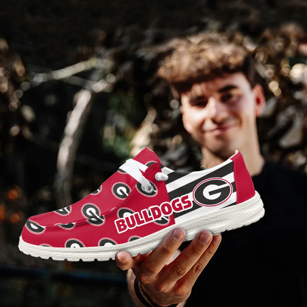 NCAA Georgia Bulldogs Custom Name Hey Dude Shoes 19 M22