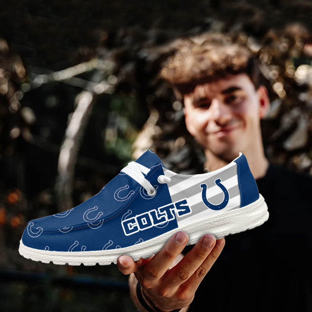 Custom Name NFL14 Indianapolis Colts-Hey Dude Shoes