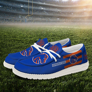 ZNCAA Boise State Broncos - Football Hey Dude Canvas Loafer Shoes