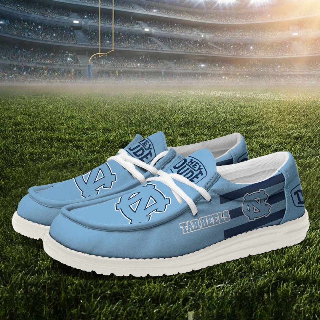 ZNCAA North Carolina Tar Heels - Football Hey Dude Canvas Loafer Shoes