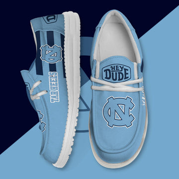 ZNCAA North Carolina Tar Heels - Football Hey Dude Canvas Loafer Shoes