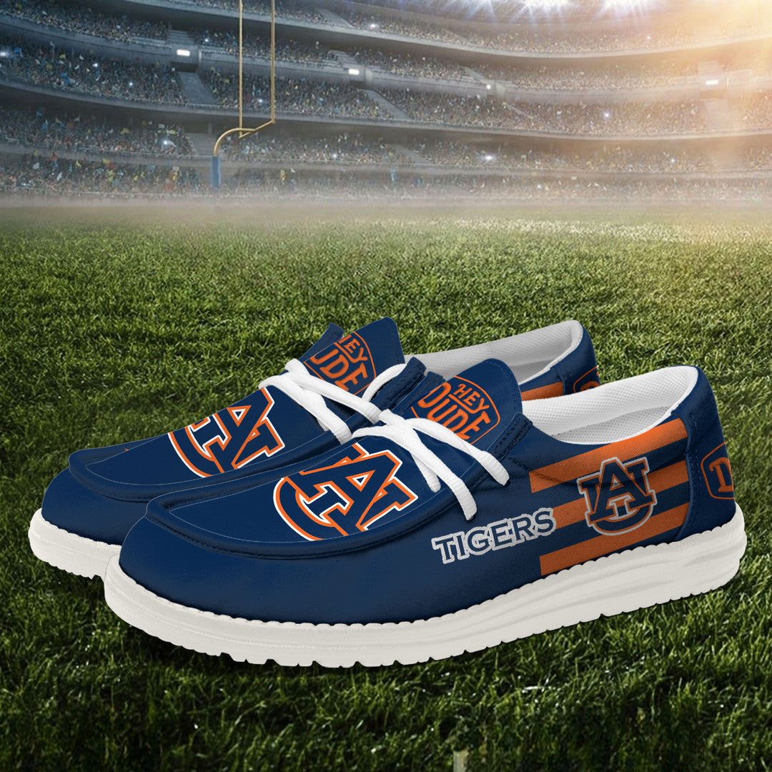 ZNCAA Auburn Tigers - Football Hey Dude Canvas Loafer Shoes