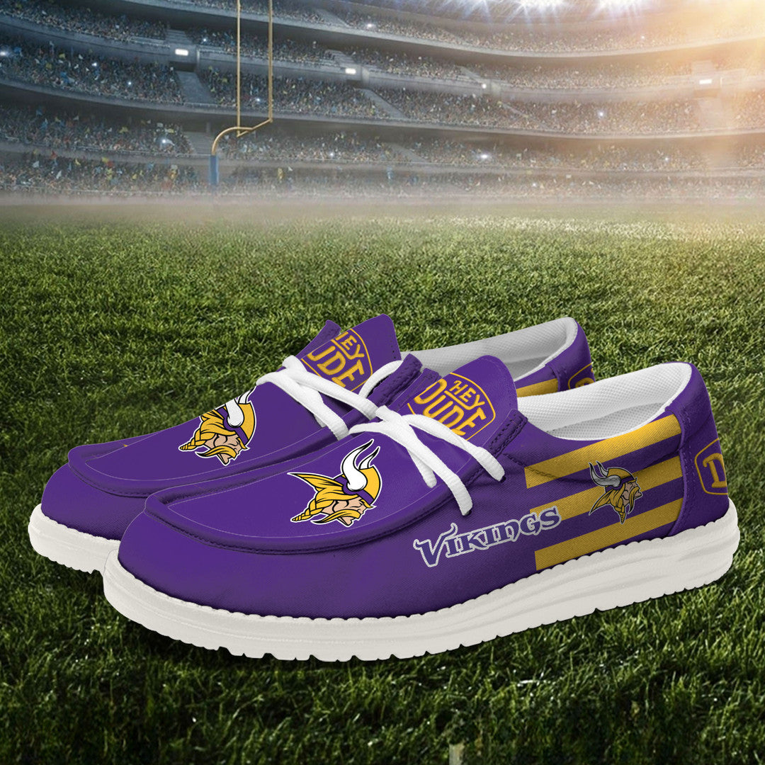 NFL Minnesota Vikings - Football Hey Dude Canvas Loafer Shoes
