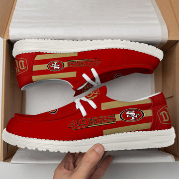 NFL San Francisco 49ers - Football Hey Dude Canvas Loafer Shoes