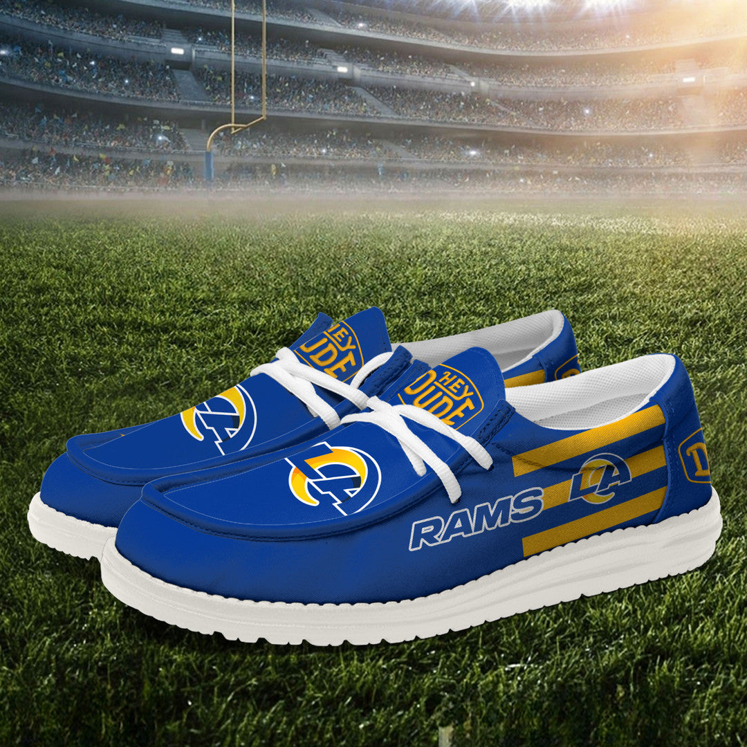 NFL Los Angeles Rams - Football Hey Dude Canvas Loafer Shoes