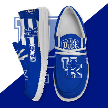 ZNCAA Kentucky Wildcats - Football Hey Dude Canvas Loafer Shoes