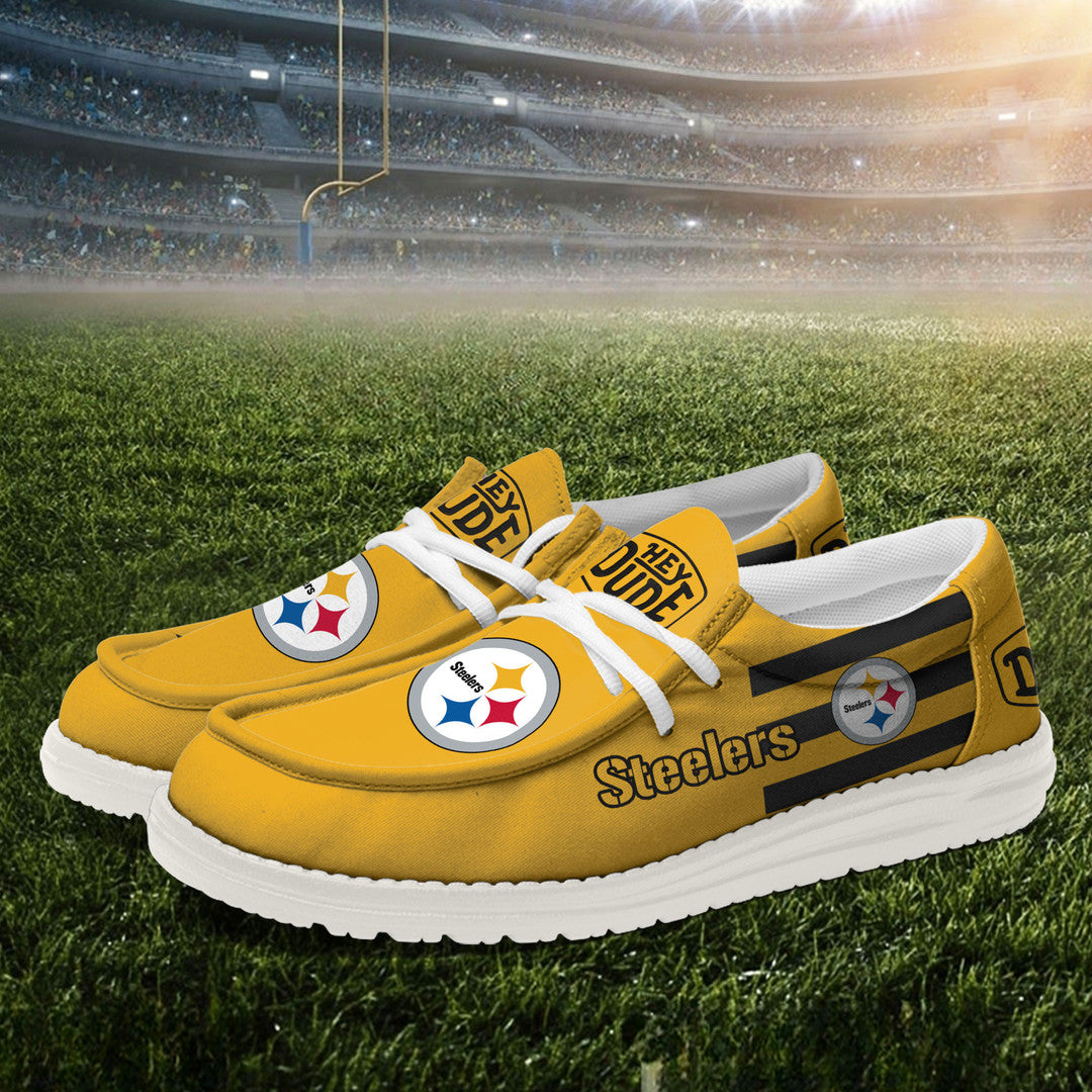 NFL Pittsburgh Steelers - Football Hey Dude Canvas Loafer Shoes