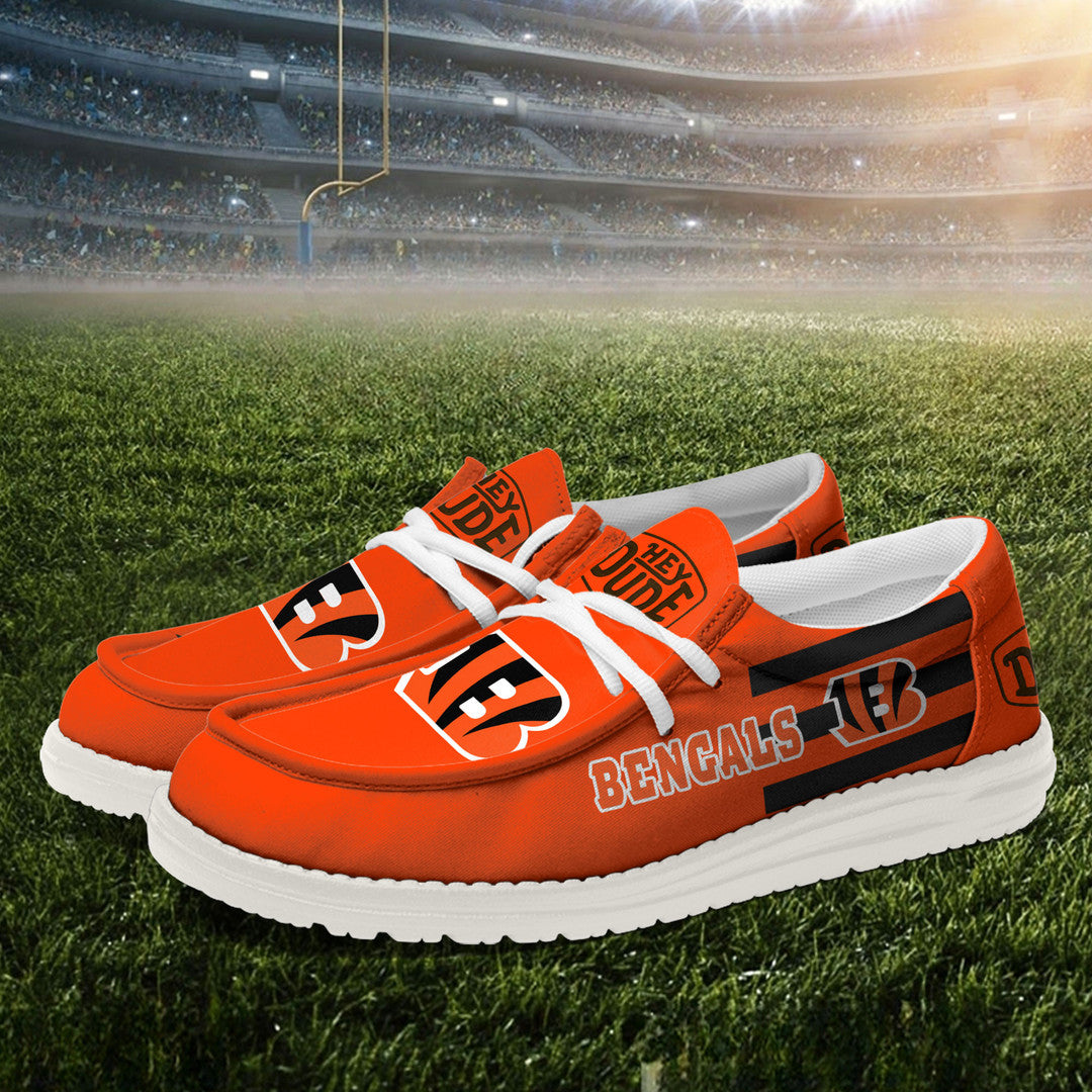 NFL Cincinnati Bengals - Football Hey Dude Canvas Loafer Shoes