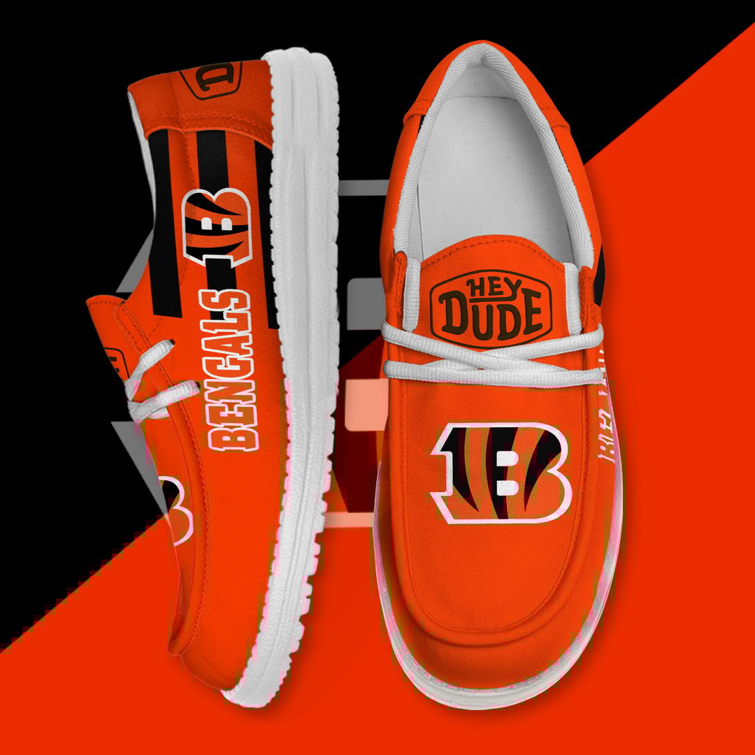 NFL Cincinnati Bengals - Football Hey Dude Canvas Loafer Shoes