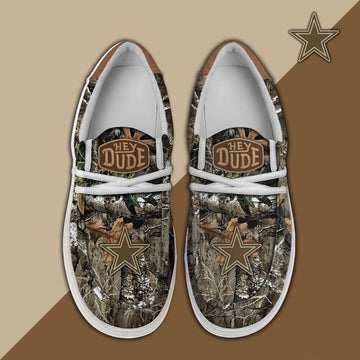 NFL Dallas Cowboys - Football Camo Hey Dude Canvas Loafer Shoes