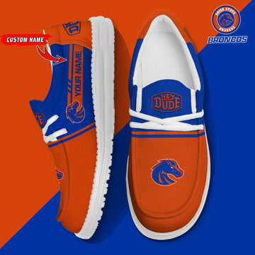 NCAA 23 Boise State Broncos Football Hey Dude Canvas Loafer Shoes-Custom Name