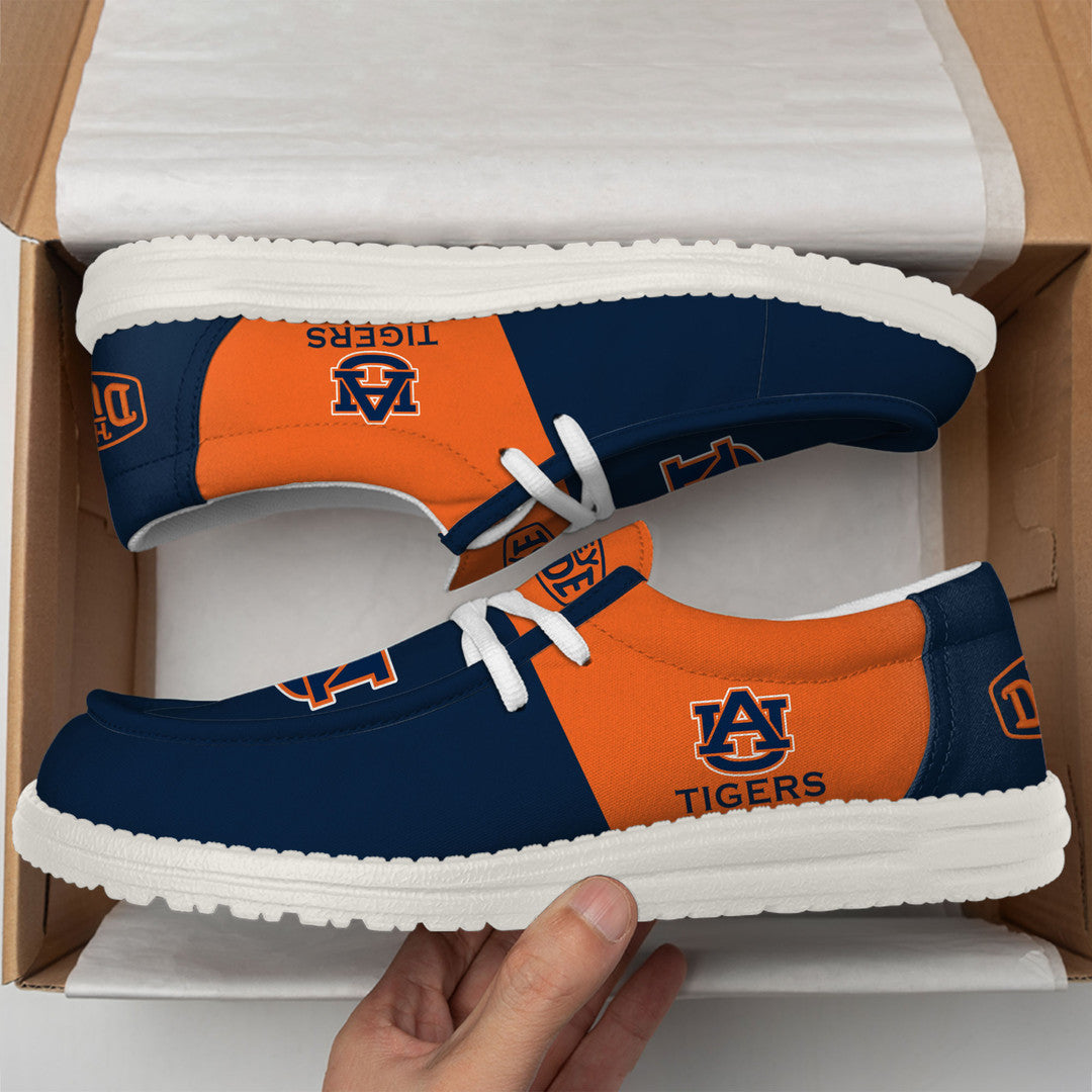 NCAA 03 Auburn Tigers Football Hey Dude Canvas Loafer Shoes