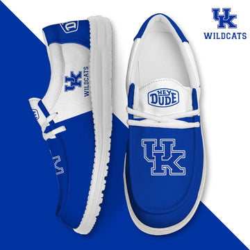 NCAA 12 Kentucky Wildcats Football Hey Dude Canvas Loafer Shoes