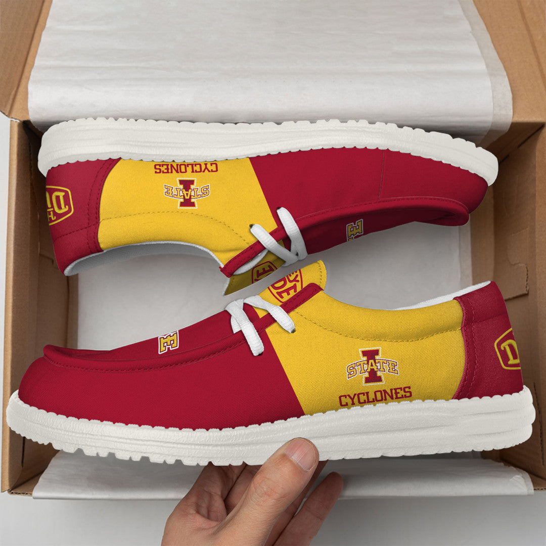 NCAA 11 Iowa State Cyclones Football Hey Dude Canvas Loafer Shoes(1)