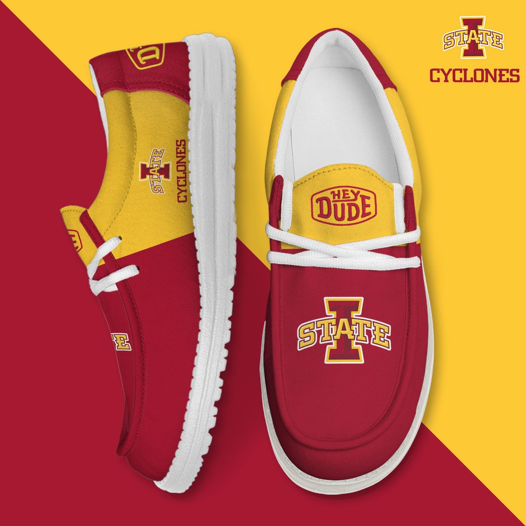 NCAA 11 Iowa State Cyclones Football Hey Dude Canvas Loafer Shoes(1)