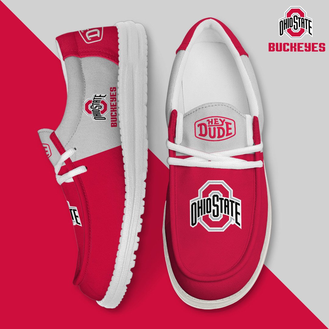 NCAA 04 Ohio State Buckeyes Football Hey Dude Canvas Loafer Shoes