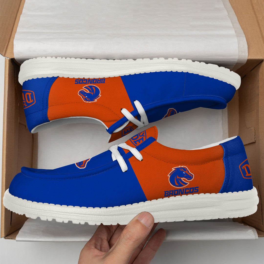 NCAA 23 Boise State Broncos Football Hey Dude Canvas Loafer Shoes