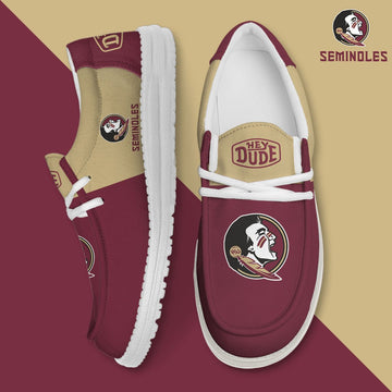 NCAA 07 Florida State Seminoles Football Hey Dude Canvas Loafer Shoes