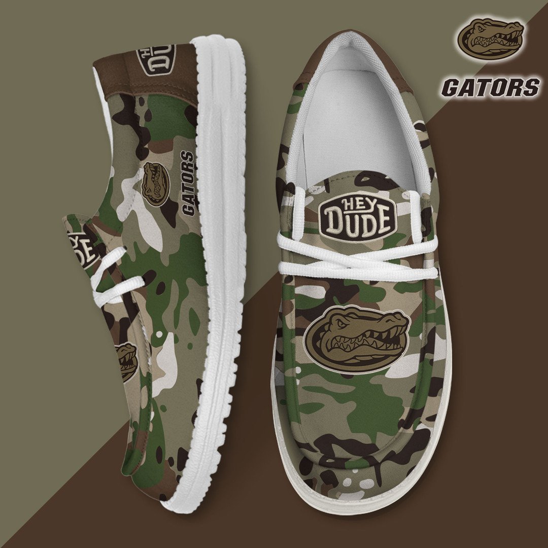NCAA 06 Florida Gators Camouflage Football Hey Dude Canvas Loafer Shoes