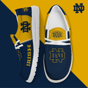 NCAA 02 Notre Dame Fighting Irish Football Hey Dude Canvas Loafer Shoes