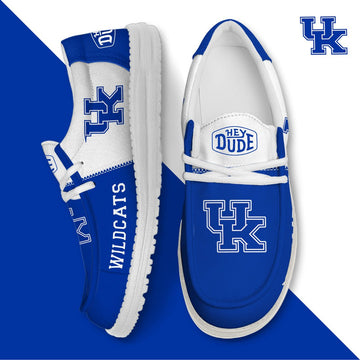 NCAA 12 Kentucky Wildcats Football Hey Dude Canvas Loafer Shoes