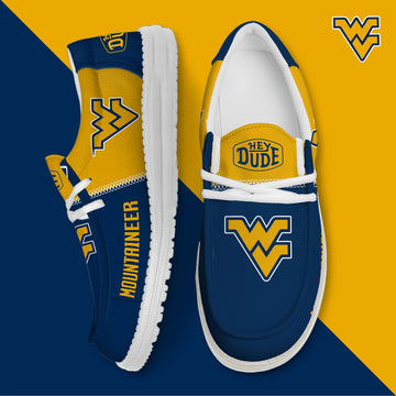 NCAA 14 West Virginia Mountaineers Football Hey Dude Canvas Loafer Shoes