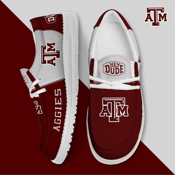 NCAA 31 Texas A&amp;M Aggies Football Hey Dude Canvas Loafer Shoes