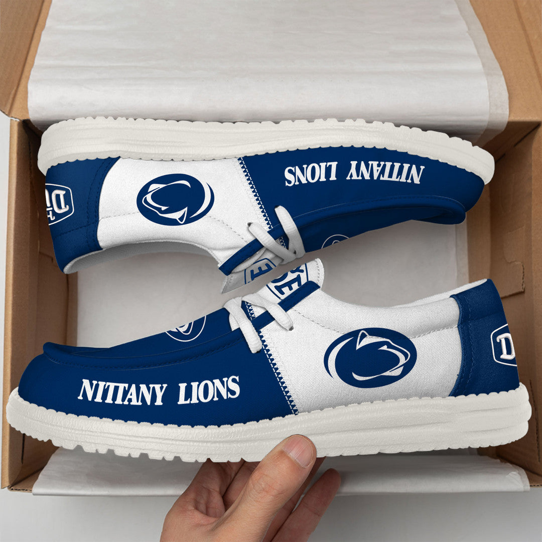 NCAA 27 Penn State Nittany Lions Football Hey Dude Canvas Loafer Shoes