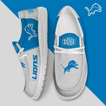 11 Detroit Lions Football Hey Dude Canvas Loafer Shoes