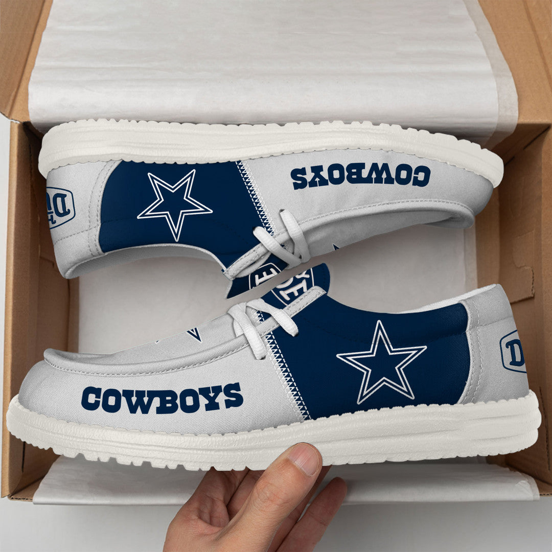 09 Dallas Cowboys Football Hey Dude Canvas Loafer Shoes