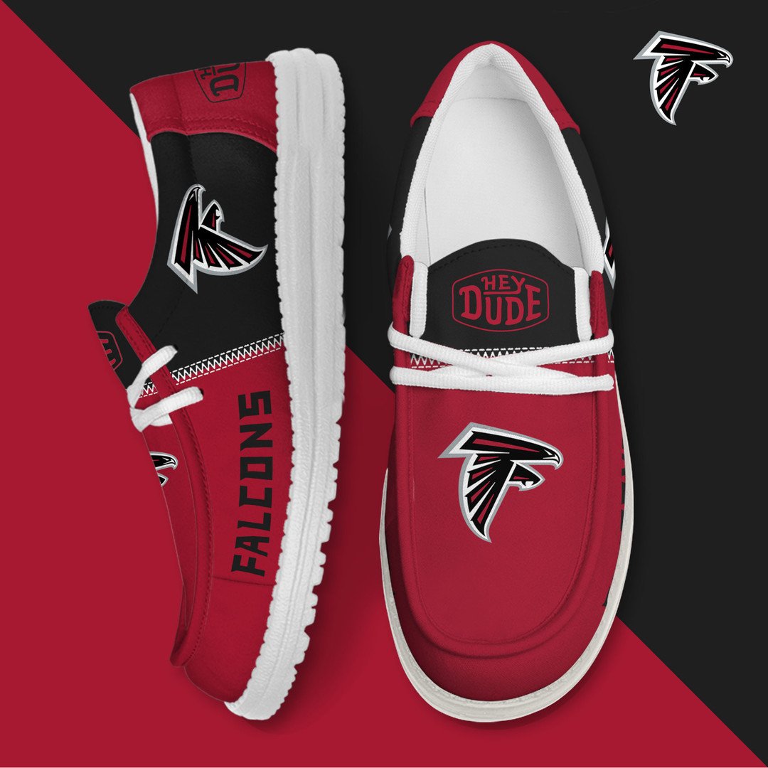 02 Atlanta Falcons Football Hey Dude Canvas Loafer Shoes