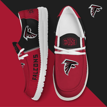 02 Atlanta Falcons Football Hey Dude Canvas Loafer Shoes