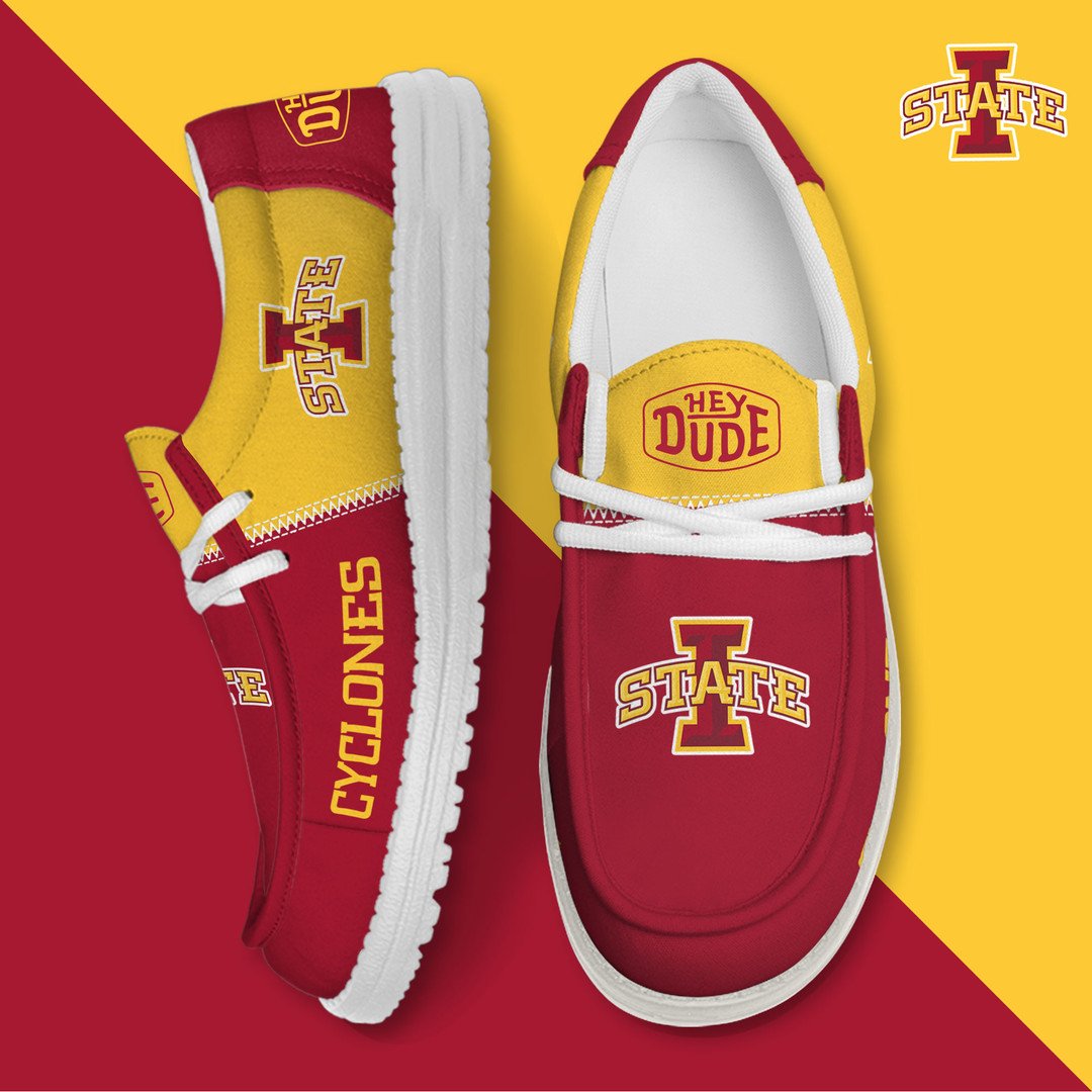 NCAA 11 Iowa State Cyclones Football Hey Dude Canvas Loafer Shoes
